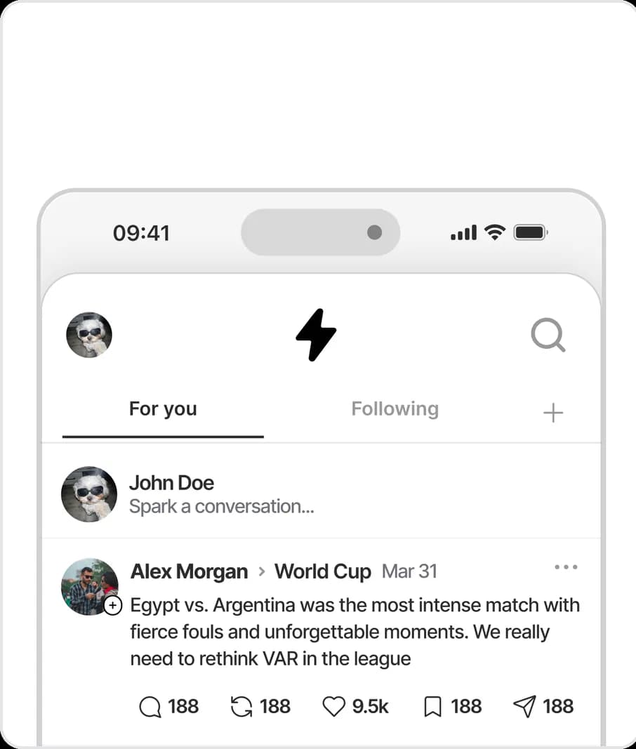 The Spark feed on iPhone showing posts from across the city